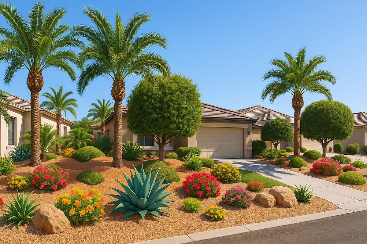 AI generated image of xeriscape